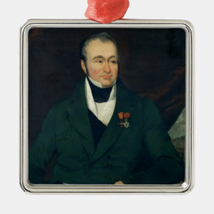 Porträt von Guillaume Dupuytren Silbernes Ornament