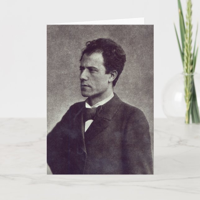 Porträt von Gustav Mahler, 1897 Karte (Vorderseite)
