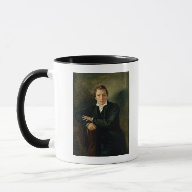 Porträt von Heinrich Heine 1831 Tasse (Links)