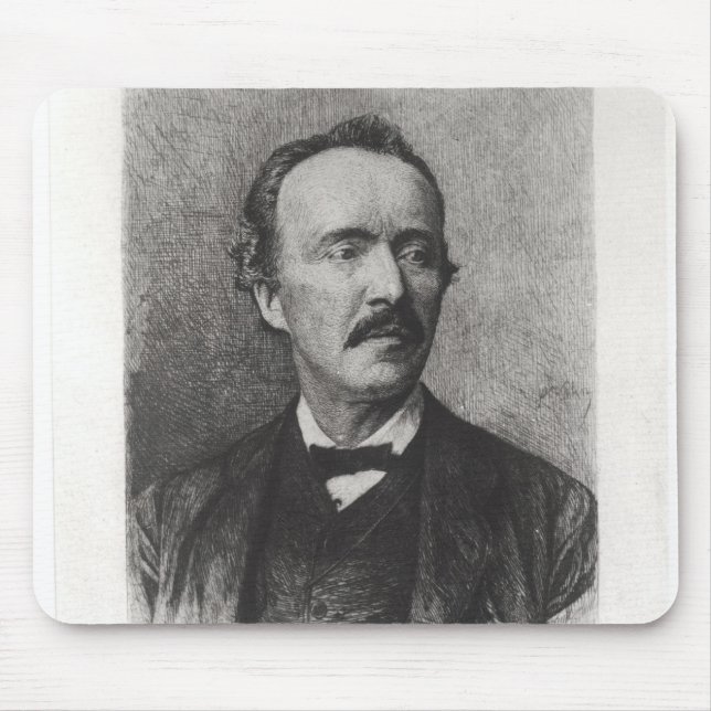 Porträt von Heinrich Schliemann Mousepad (Vorne)
