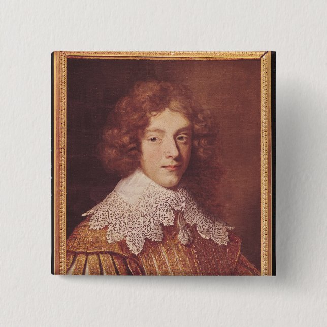 Porträt von Henri Coeffier de Ruze d'Effiat Button (Vorderseite)