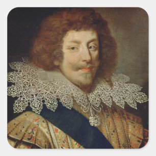 Porträt von Henri-Herzog von Montmorency Quadratischer Aufkleber