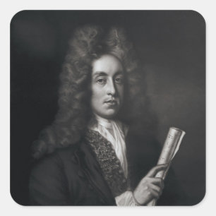 Porträt von Henry Purcell Quadratischer Aufkleber