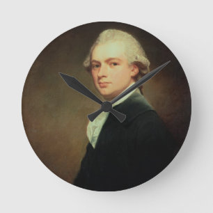 Porträt von Henry Russell (1751-1836) c.1783 (Öl Runde Wanduhr