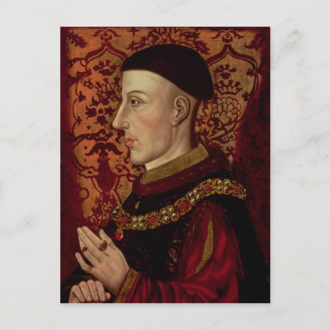 Porträt von Henry V Postkarte (Vorderseite)