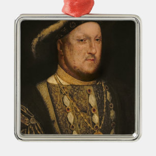 Porträt von Henry VIII c.1536 Ornament Aus Metall
