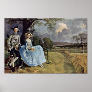 Porträt von Herrn. Und Frau Andrews durch Thomas Poster