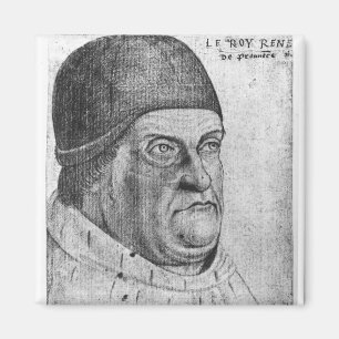 Porträt von Herzog Rene-I von Anjou Magnet