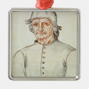 Porträt von Hieronymus Bosch Silbernes Ornament