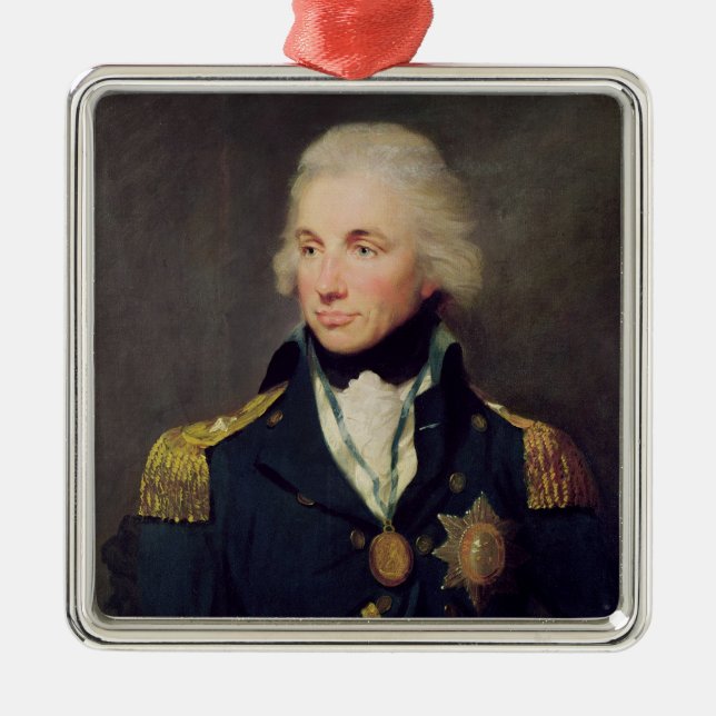 Porträt von Horatio Nelson, Vicomte Nelson Ornament Aus Metall (Vorne)