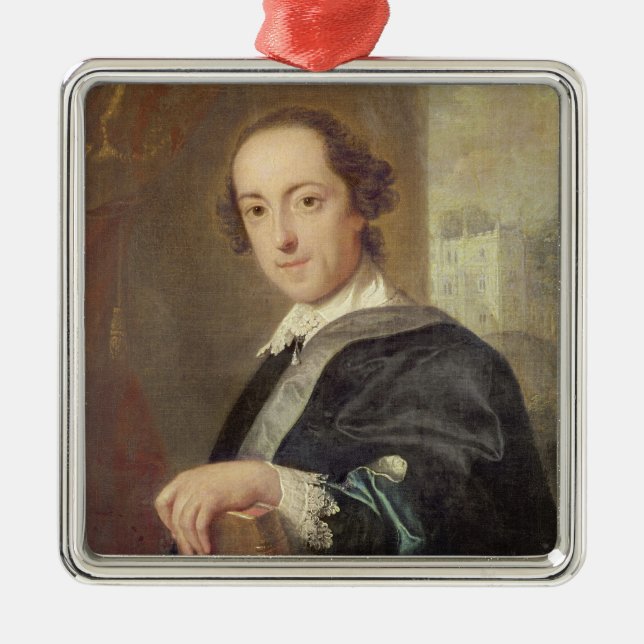 Porträt von Horatio Walpole Silbernes Ornament (Vorne)