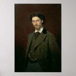 Porträt von Ilya Efimovich Repin, 1876 Poster