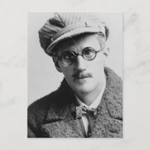 Porträt von James Joyce im Vintage-Stil Postkarte