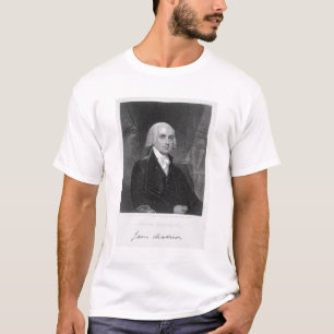 Porträt von James Madison, graviert von William A. T-Shirt