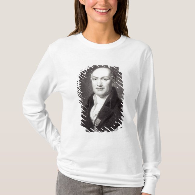 Porträt von Jean Baptiste Joseph Delambre T-Shirt (Vorderseite)