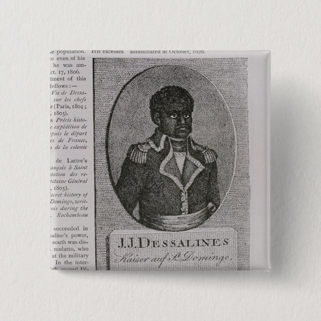 Porträt von Jean-Jacques Dessalines Button (Vorderseite)