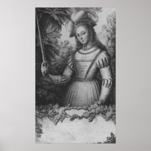 Porträt von Jeanne d'Arc Poster