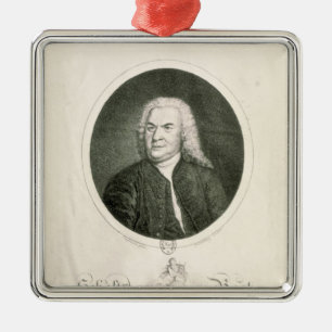 Porträt von Johann Sebastian Bach Ornament Aus Metall