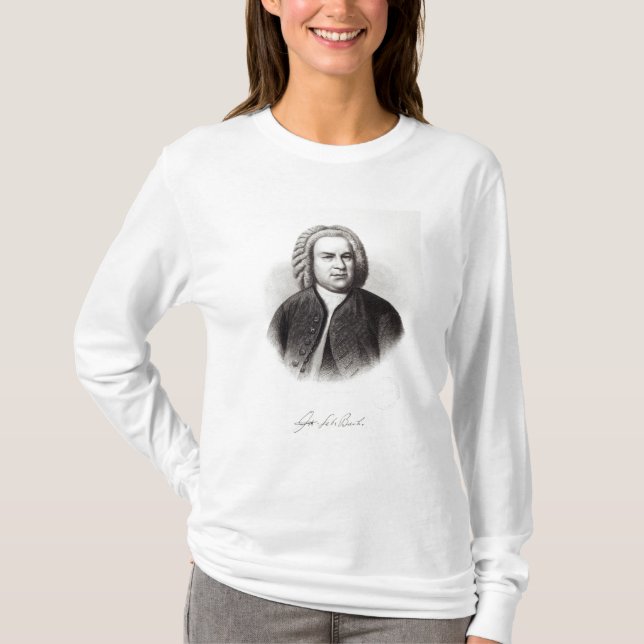 Porträt von Johann Sebastian Bach T-Shirt (Vorderseite)
