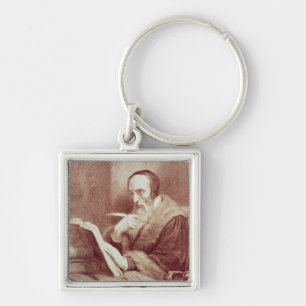 Porträt von Johannes Calvin (1509-1564) (Stich) Schlüsselanhänger
