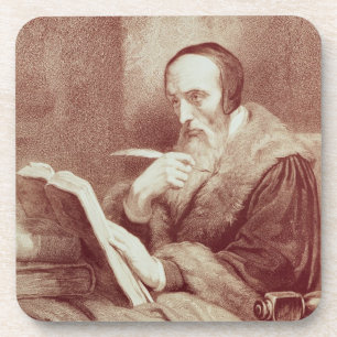 Porträt von Johannes Calvin (1509-1564) (Stich) Untersetzer