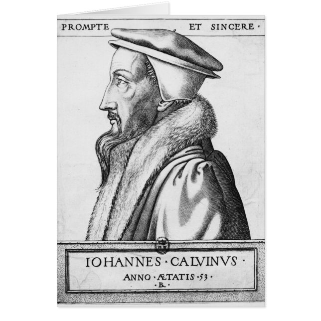 Porträt von Johannes Calvin alterte 53, 1564 (Vorne)