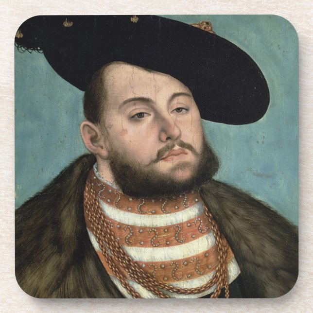 Porträt von John Frederick Magnanimous (1503-5 Untersetzer (Vorderseite)
