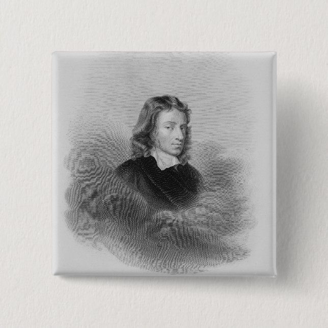 Porträt von John Milton (1608-74) graviert durch Button (Vorderseite)