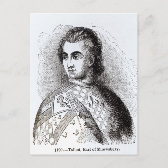 Porträt von John Talbot Postkarte (Vorderseite)