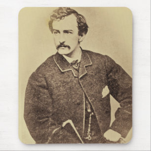 Porträt von John Wilkes Booth 1861-65 Mousepad