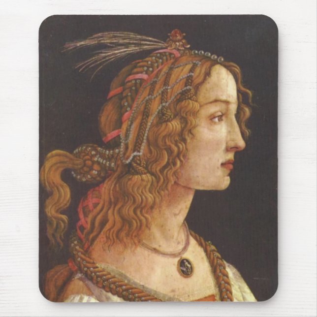 Porträt von junger Simonetta Vespucci Mousepad (Vorne)