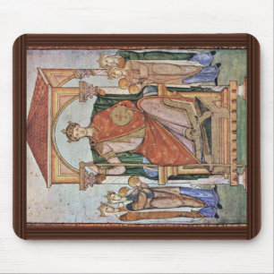 Porträt von Kaiser Otto II. mit den Symbolen Mousepad