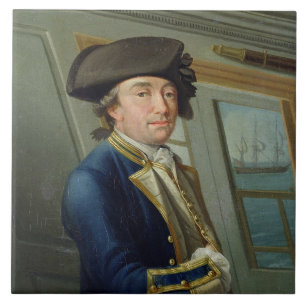 Porträt von Kapitän William Locker (1731-1800) 176 Fliese