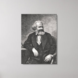 Porträt von Karl Marx 1857 Leinwanddruck