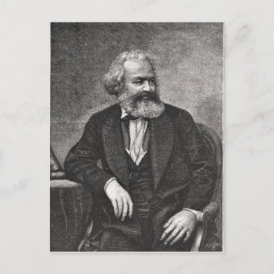 Porträt von Karl Marx 1857 Postkarte