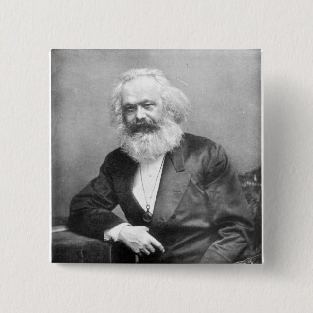 Porträt von Karl Marx Button (Vorderseite)