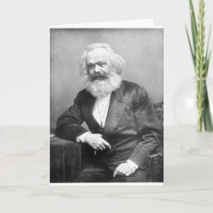 Porträt von Karl Marx Karte