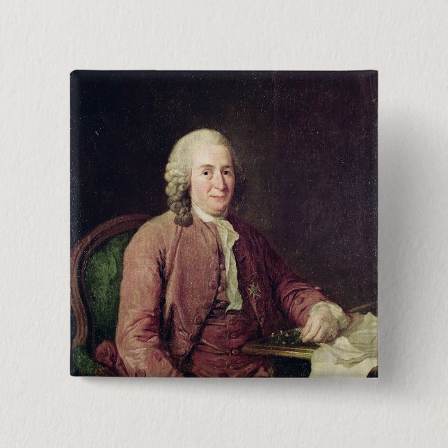 Porträt von Karl von Linnaeus Button (Vorderseite)