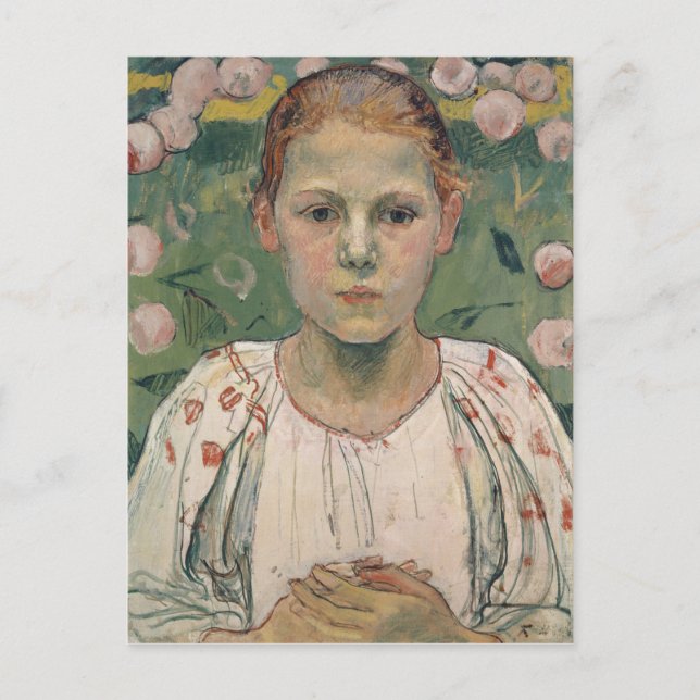 Porträt von Kathe von Bach | im Garten Postkarte (Vorderseite)