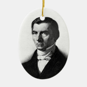 Porträt von klassischem liberalem Frederic Bastiat Keramik Ornament