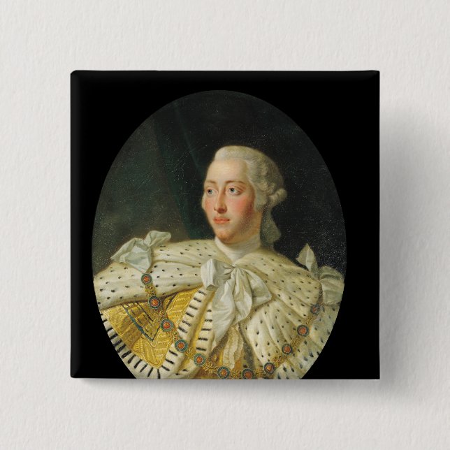 Porträt von König George III nach 1760 Button (Vorderseite)