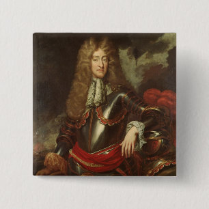 Porträt von König James II, c.1690 Button
