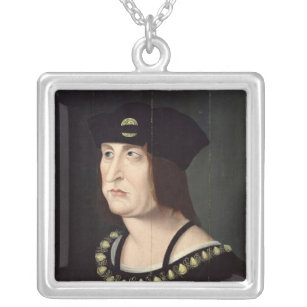Porträt von König Louis-XII von Frankreich Versilberte Kette