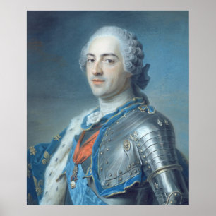 Porträt von König Louis XV 1748 Poster