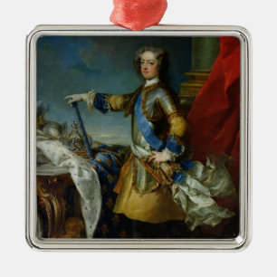 Porträt von König Louis-XV von Frankreich, c.172 Ornament Aus Metall