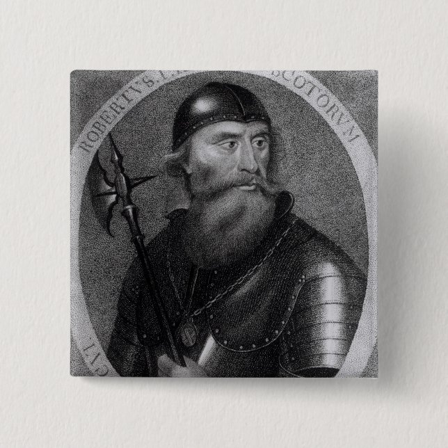 Porträt von König Robert I von Schottland Button (Vorderseite)