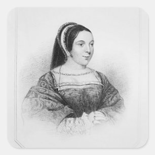Porträt von Königin Margaret Tudor von Schottlan Quadratischer Aufkleber