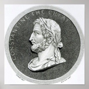Porträt von Konstantin dem Großen Poster
