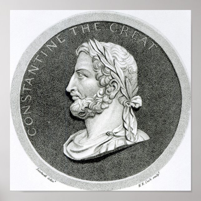 Porträt von Konstantin dem Großen Poster (Vorne)