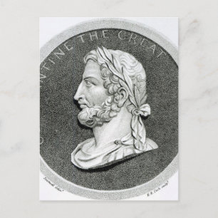 Porträt von Konstantin dem Großen Postkarte